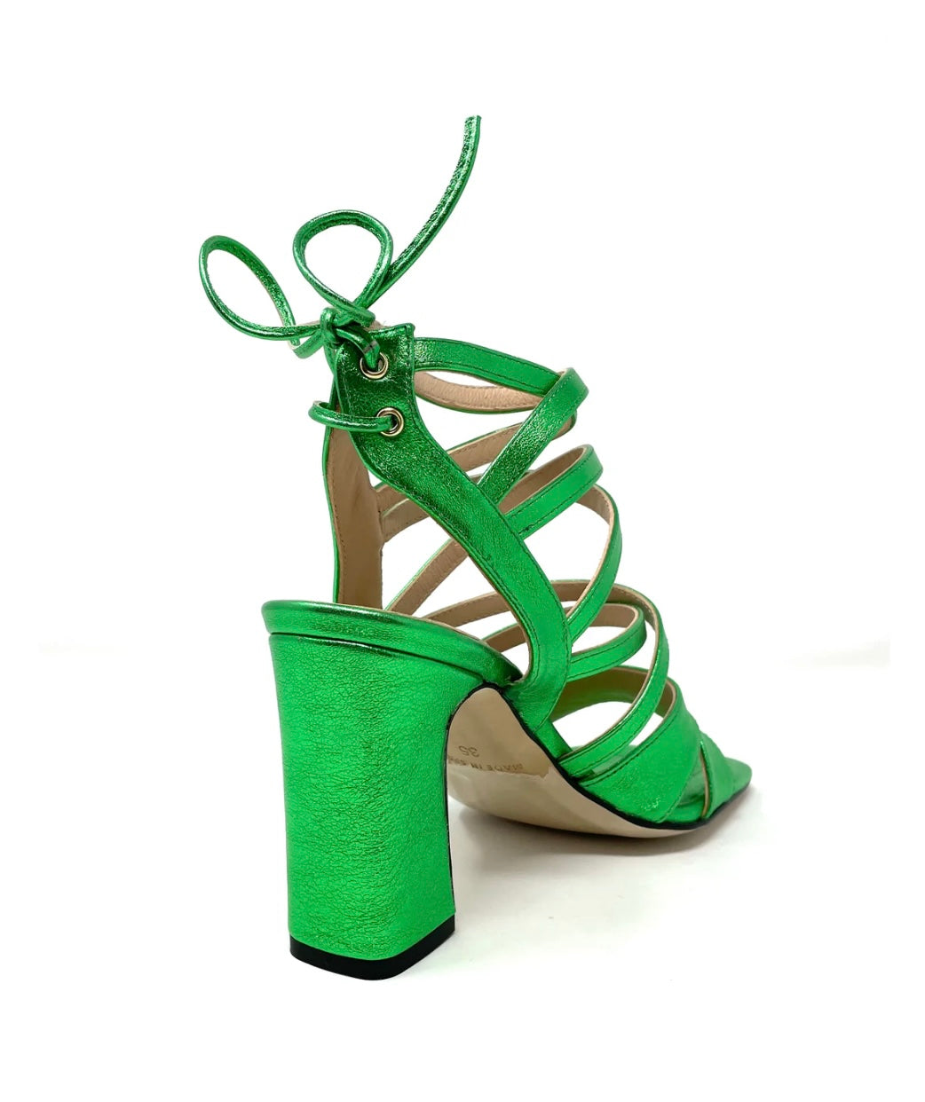 Marian green leather sandals