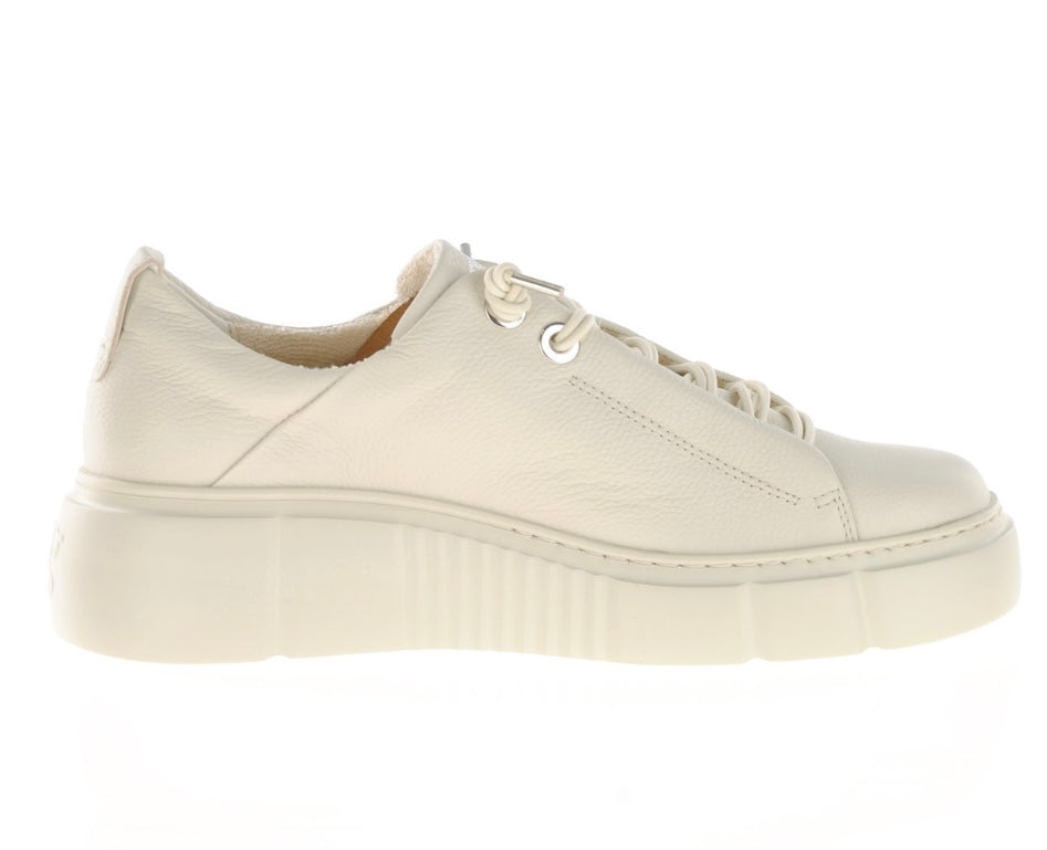 Paul Green ivory leather sneakers