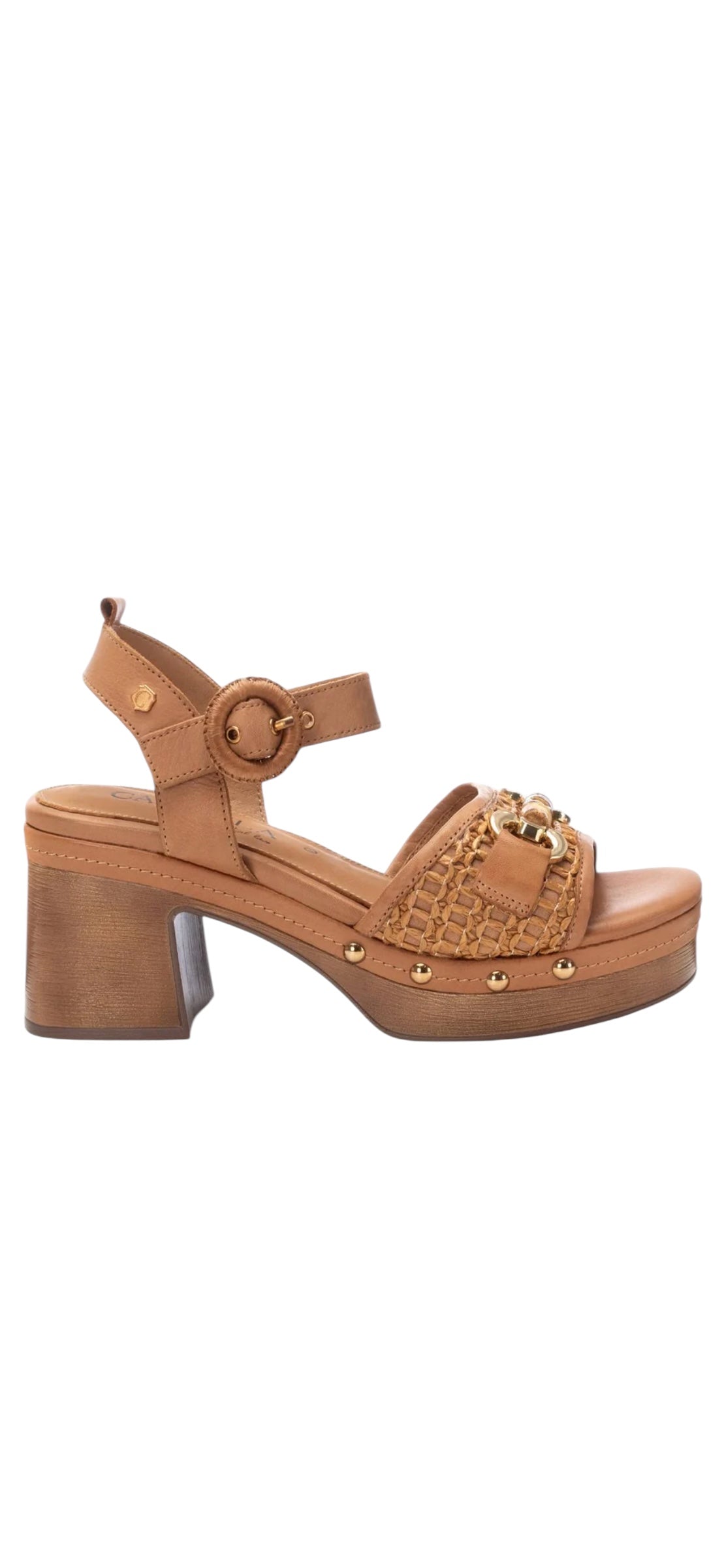 Carmela tan platform sandal