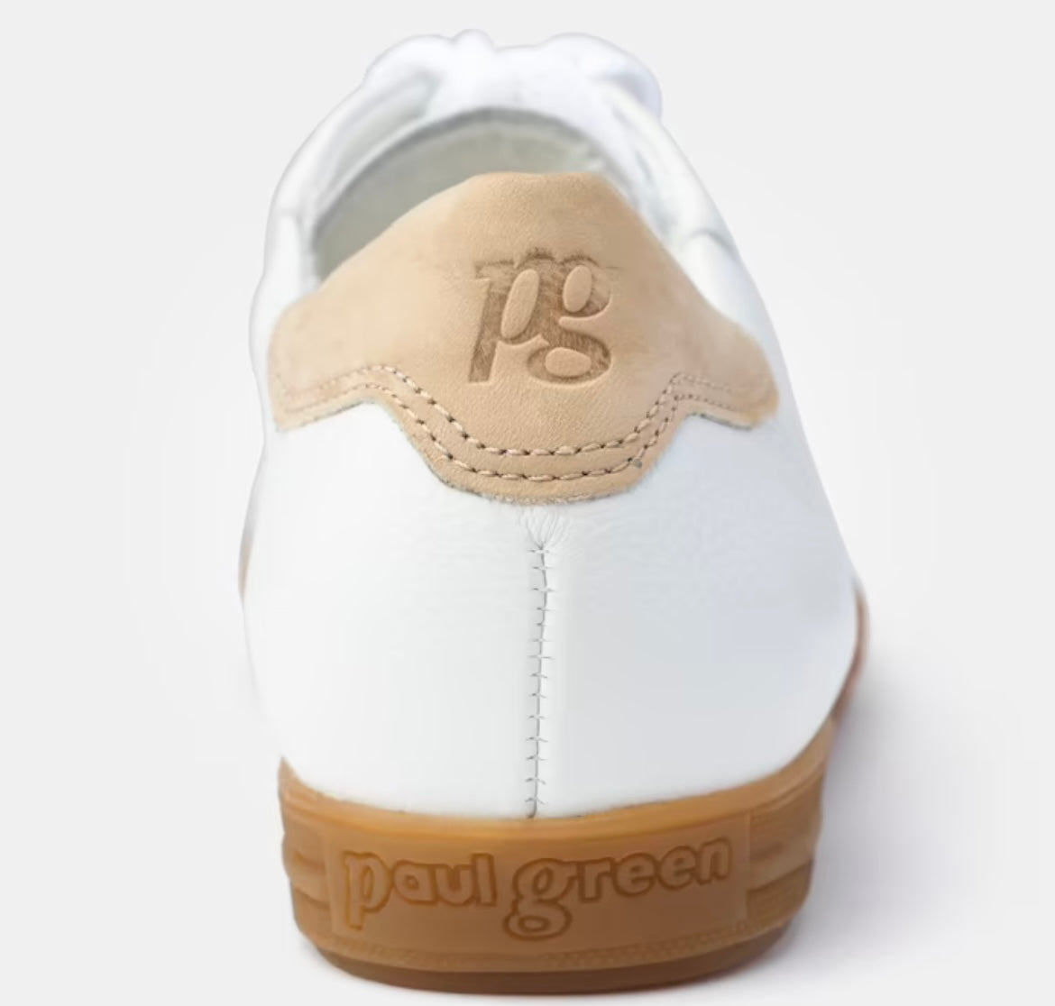 Paul Green white and beige leather sneakers