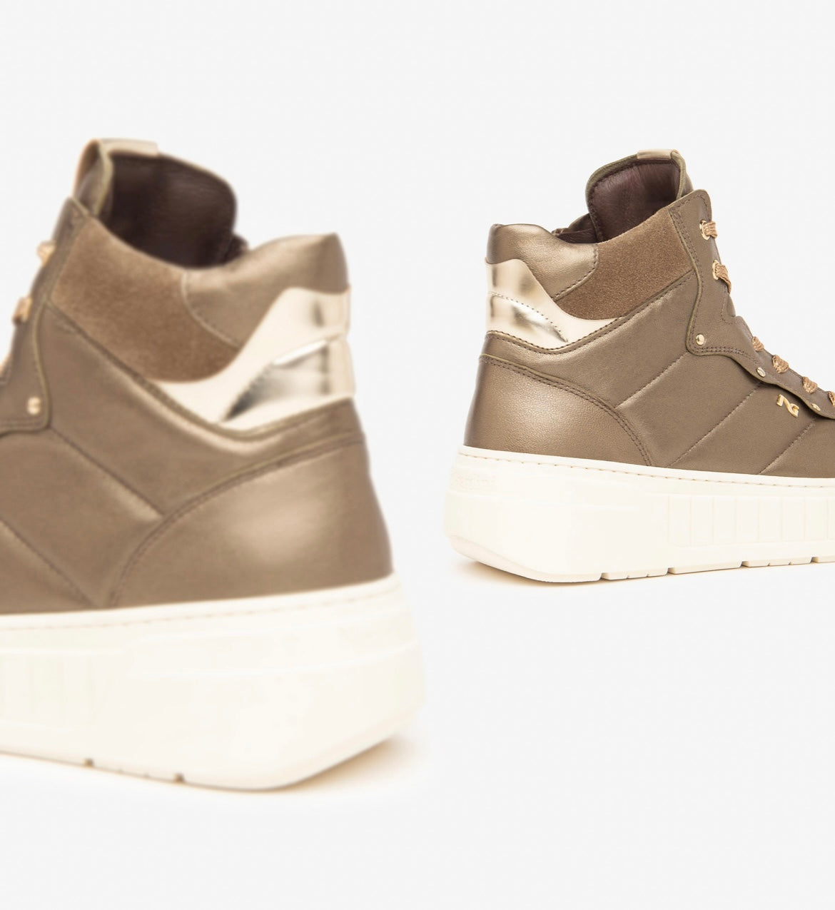 NeroGiardini bronze leather high top