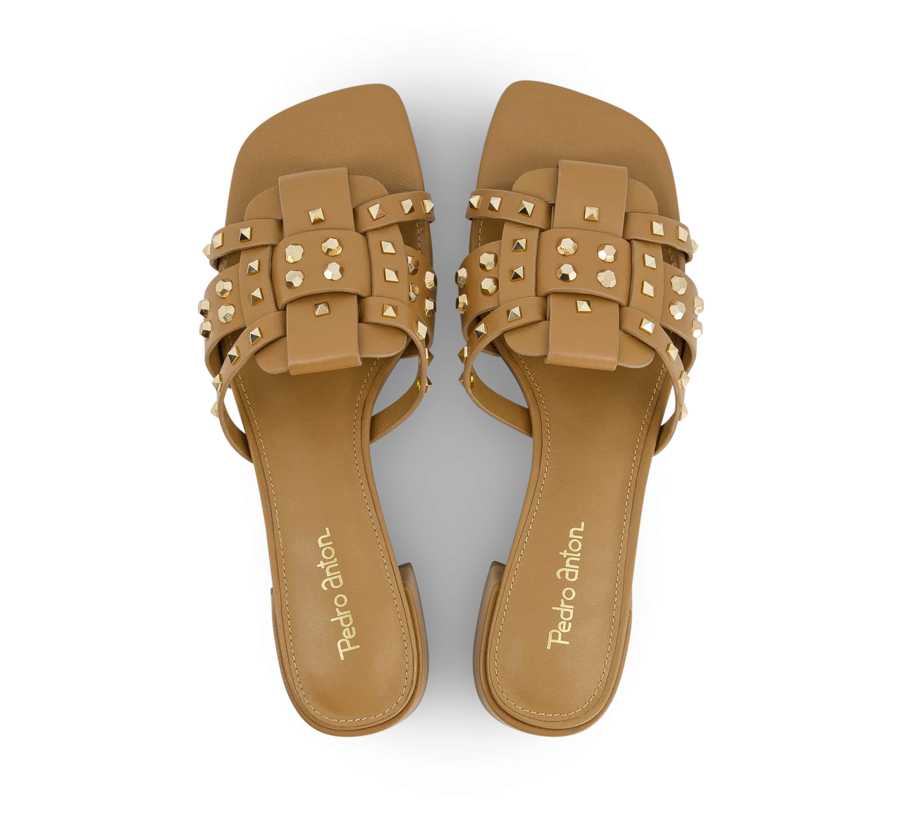 Pedro Anton tan leather slider sandal