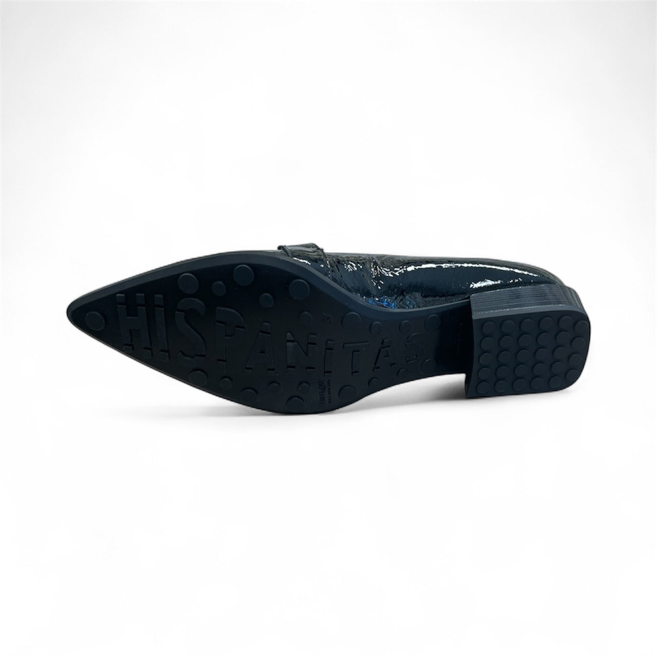 Hispanitas black patent leather ballerinas