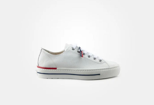 Paul Green white leather flat sneakers