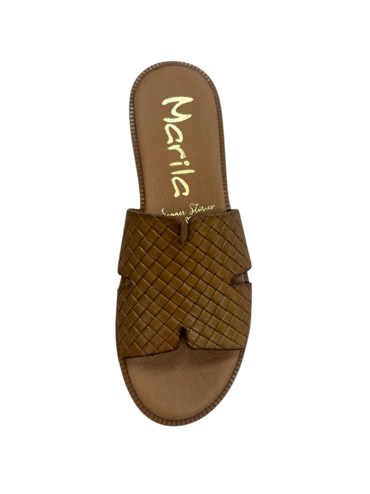 Marila tan leather sliders
