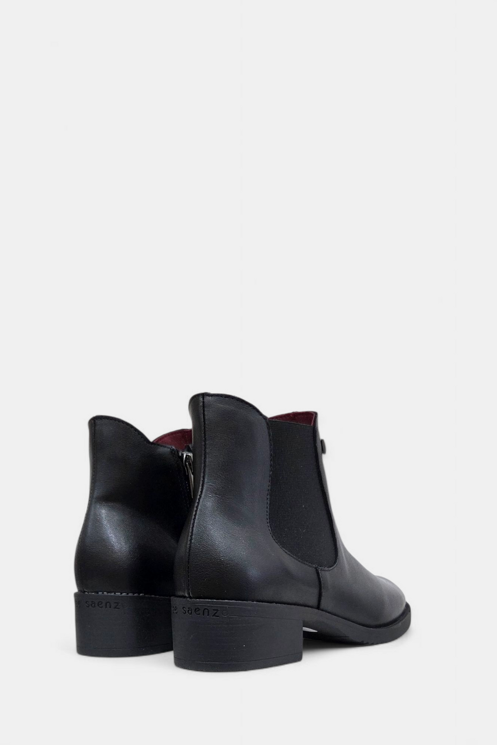 Jose Saenz black leather Chelsea ankle boot
