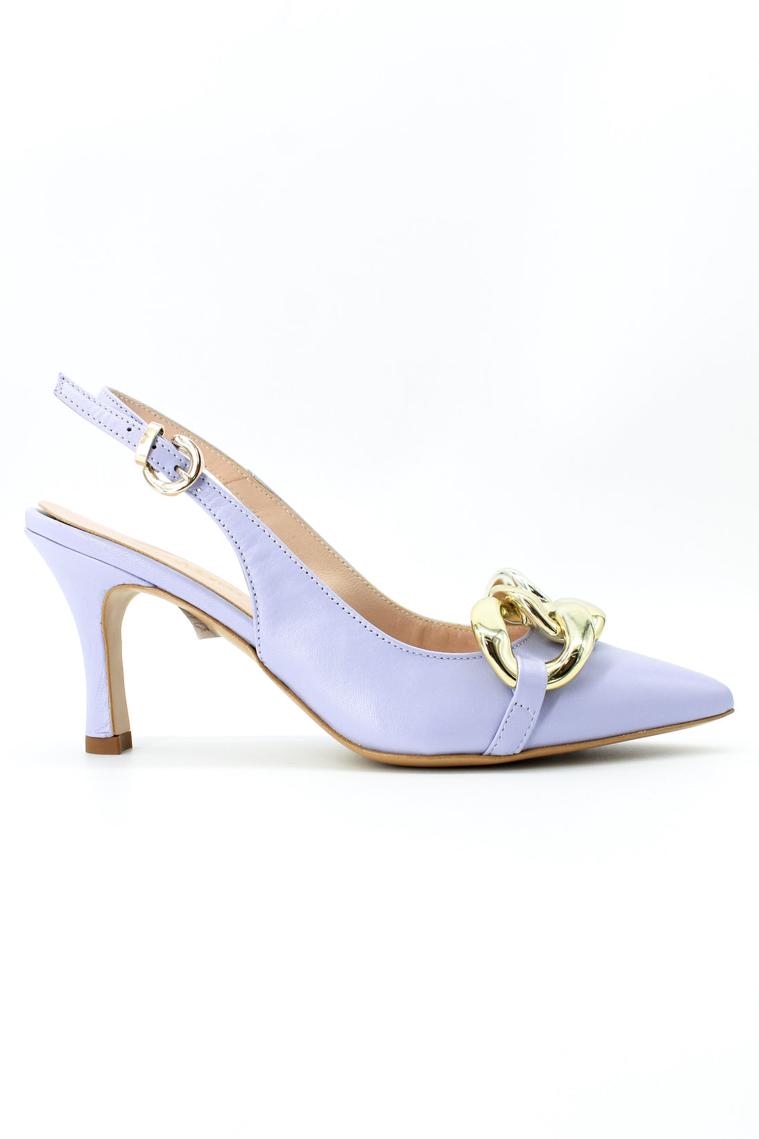 Marco Moreo lavender leather slingbacks