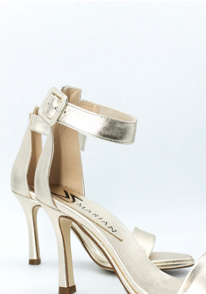 Marian gold leather high heel sandals