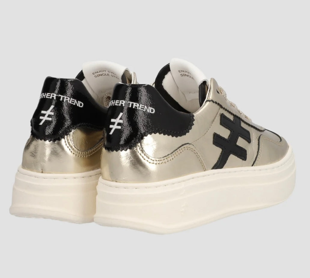 ANOTHER TREND gold platform sneakers