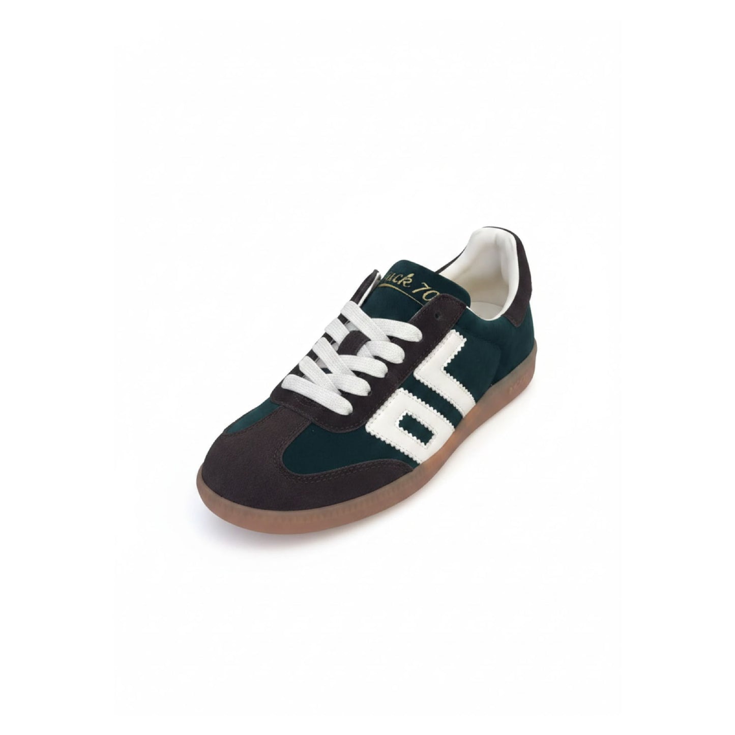 Back 70 green and brown velvet suede sneakers