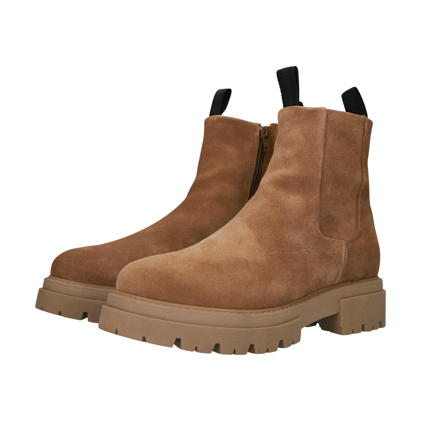 Tan suede Chelsea boot with sheepskin lining