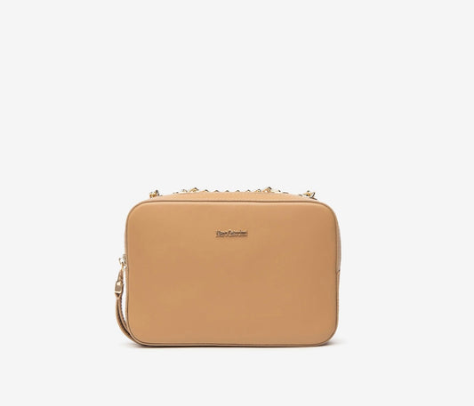 Nerogiardini Tan leather shoulder  handbag