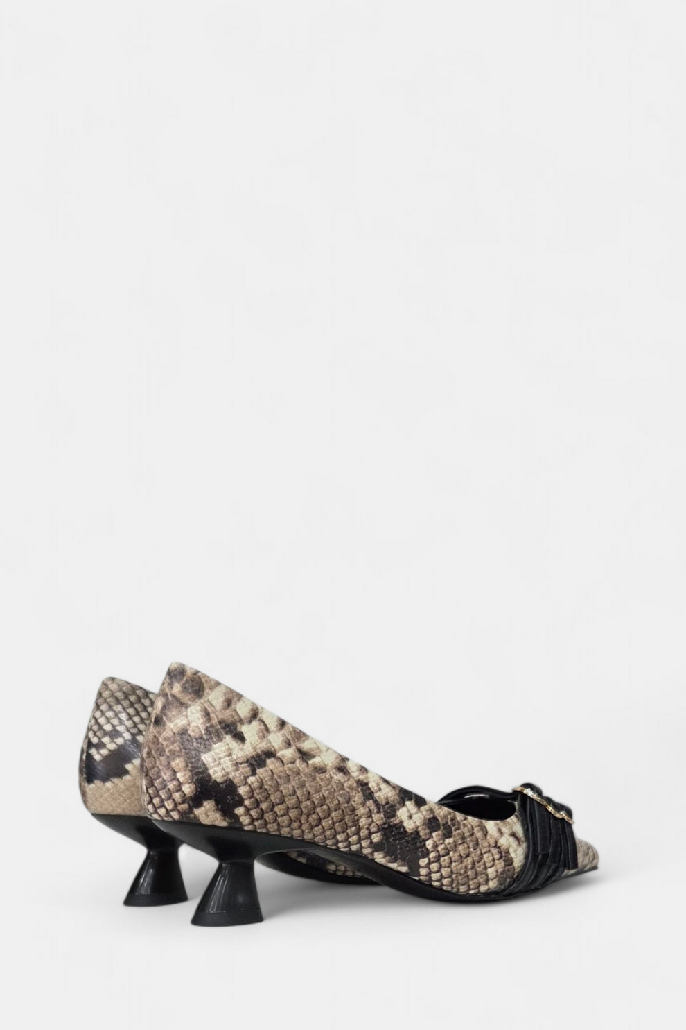 Lodi snakeskin kitten heel shoes