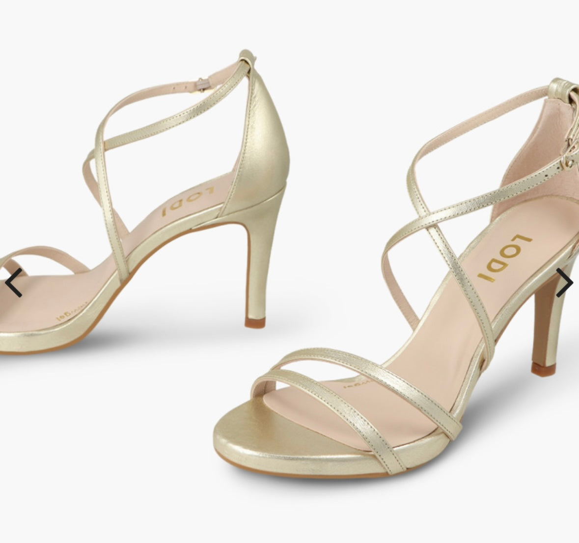 Lodi gold leather sandal