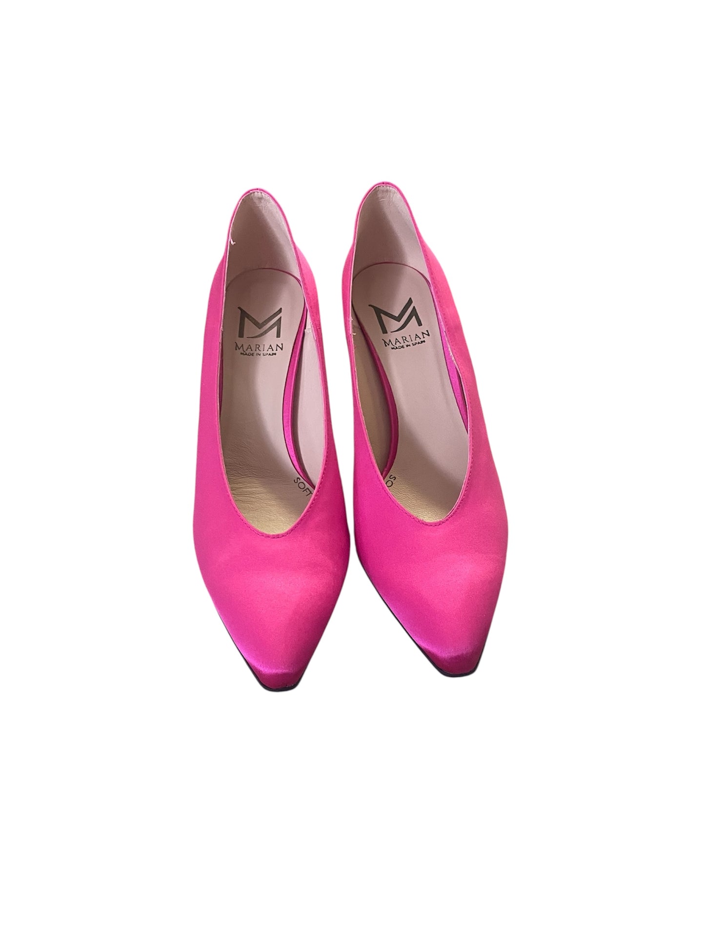 Marian pink satin shoes