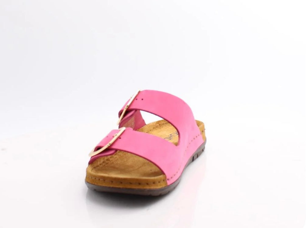 Rohde pink leather sandals