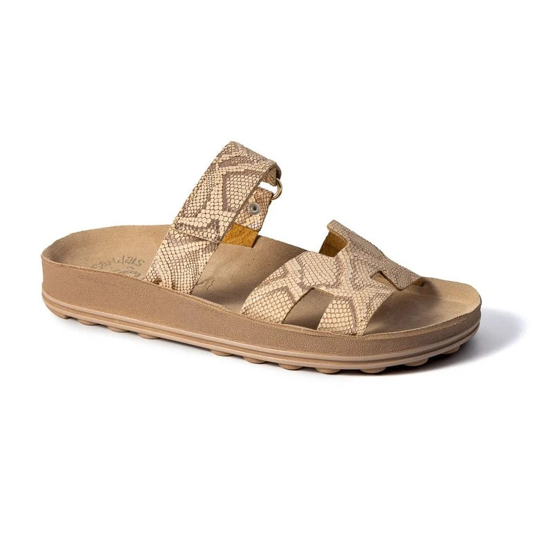 Fantasy BIANCA rose gold snake print sandal