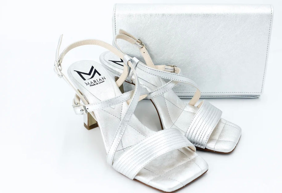 Marian silver leather sandals
