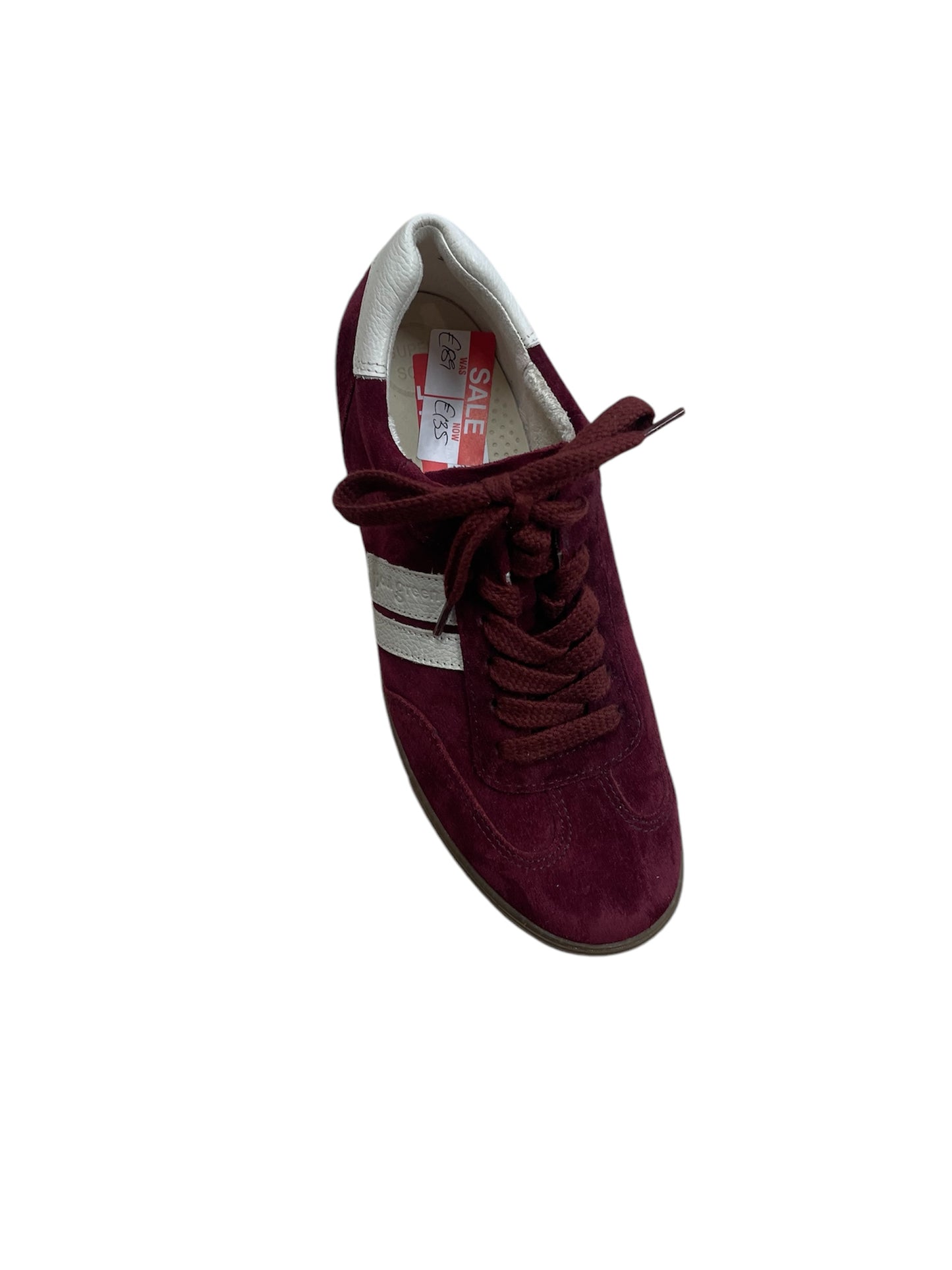 Paul Green burgundy suede sneakers