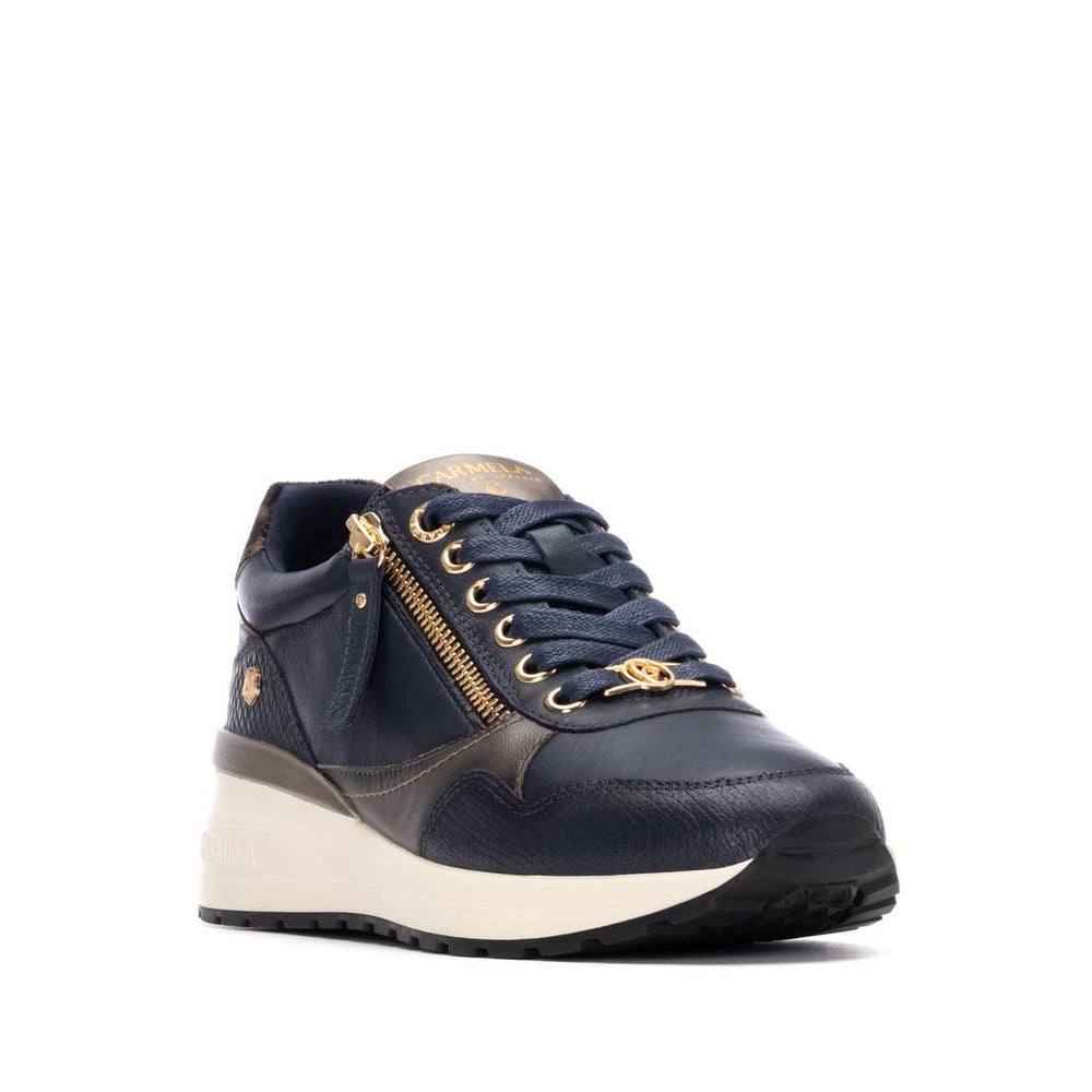 Carmela navy leather sneakers