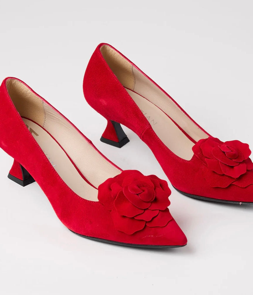 Marian red suede shoes