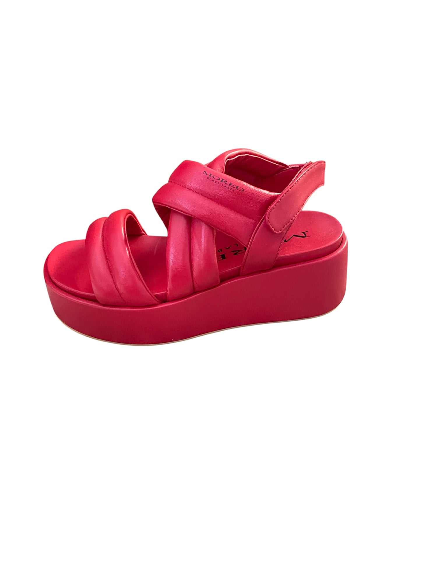Marco Moreo red leather platform sandals