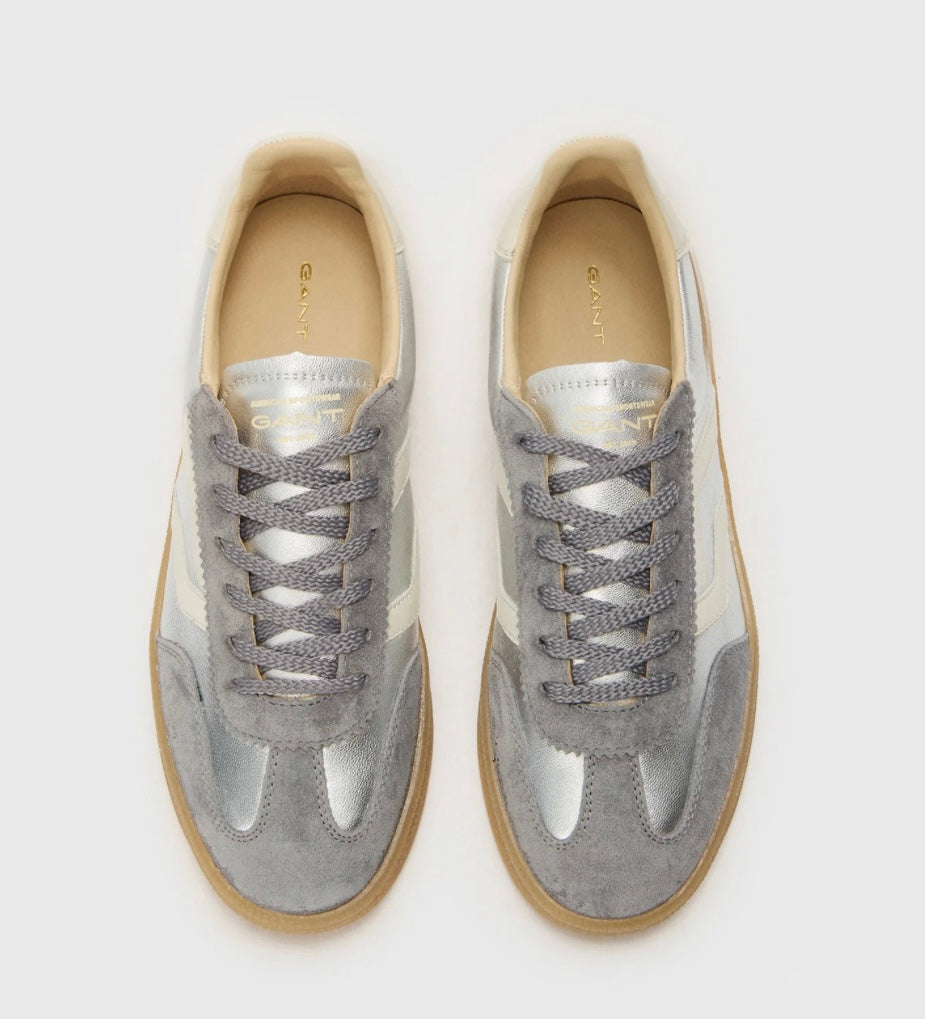 Gant silver grey retro leather sneakers