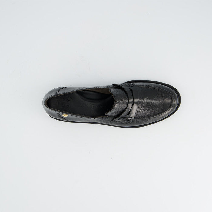 Paul Green black patent leather loafers