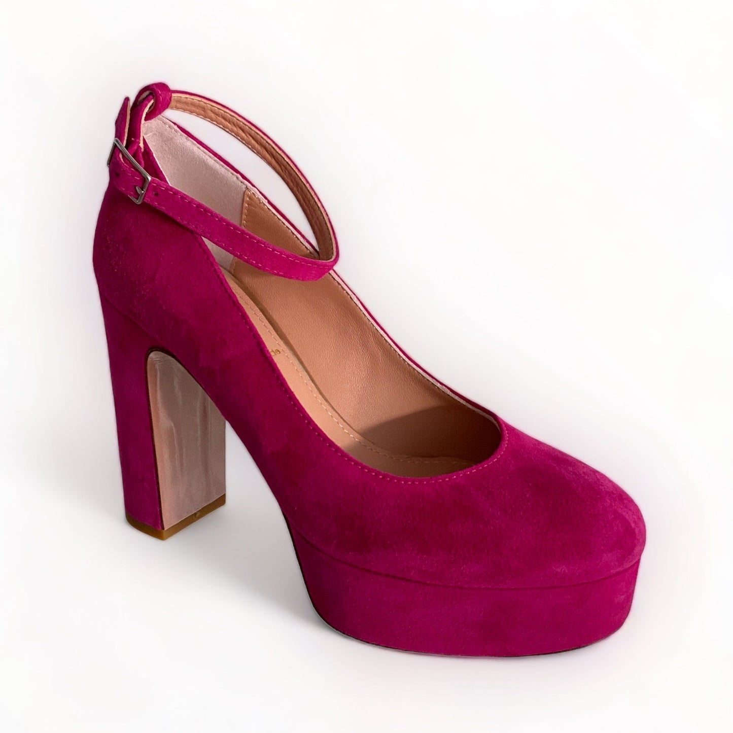 Oxitaly pink suede platform shoes