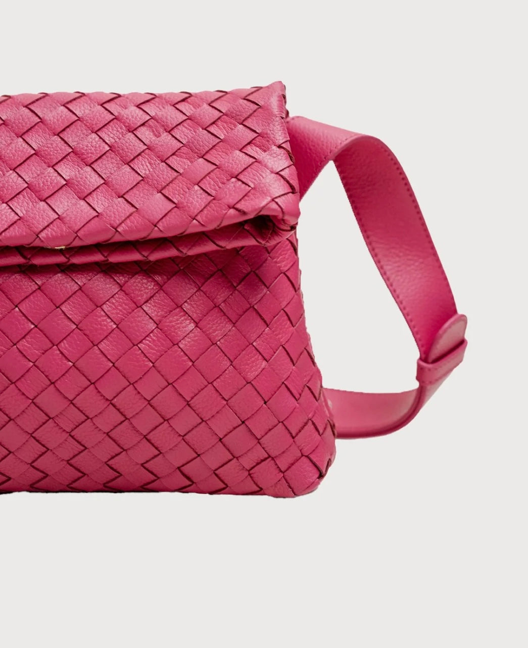 Alēo cherry pink leather crossbody handbag