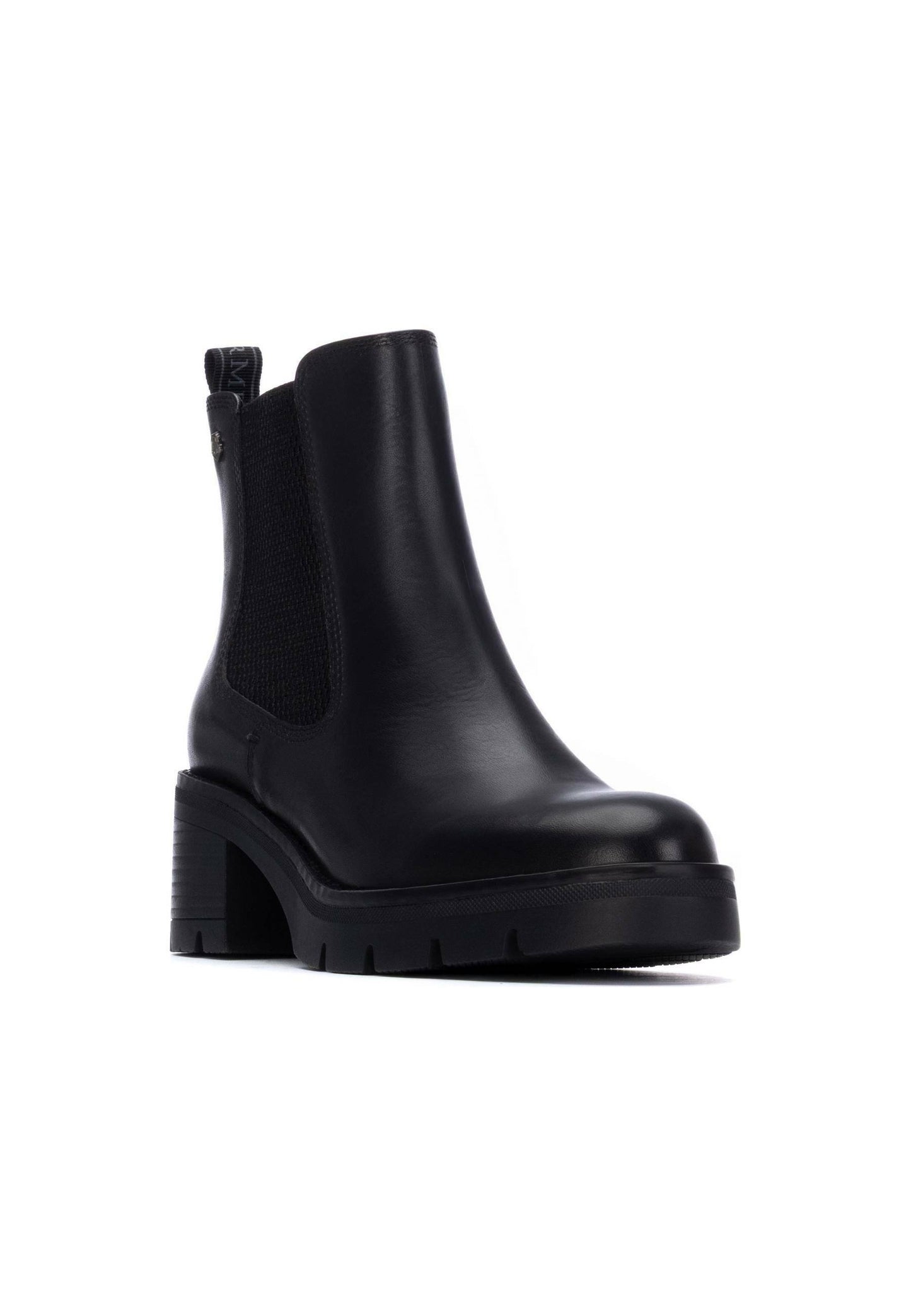 Carmela black leather Chelsea ankle boots