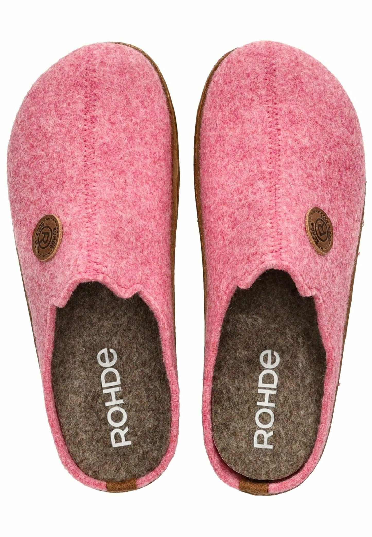 Rohde pink felt mule  slippers