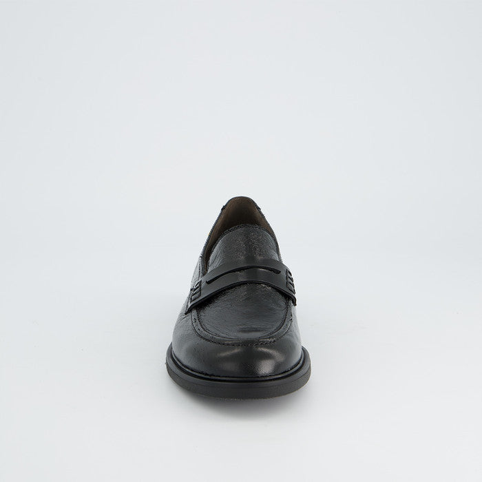 Paul Green black patent leather loafers
