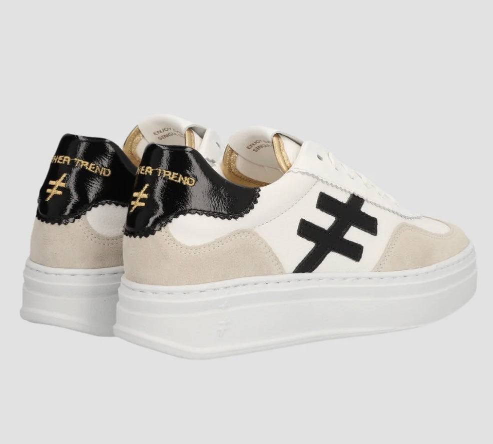 ANOTHER TREND black and white platform sneaker