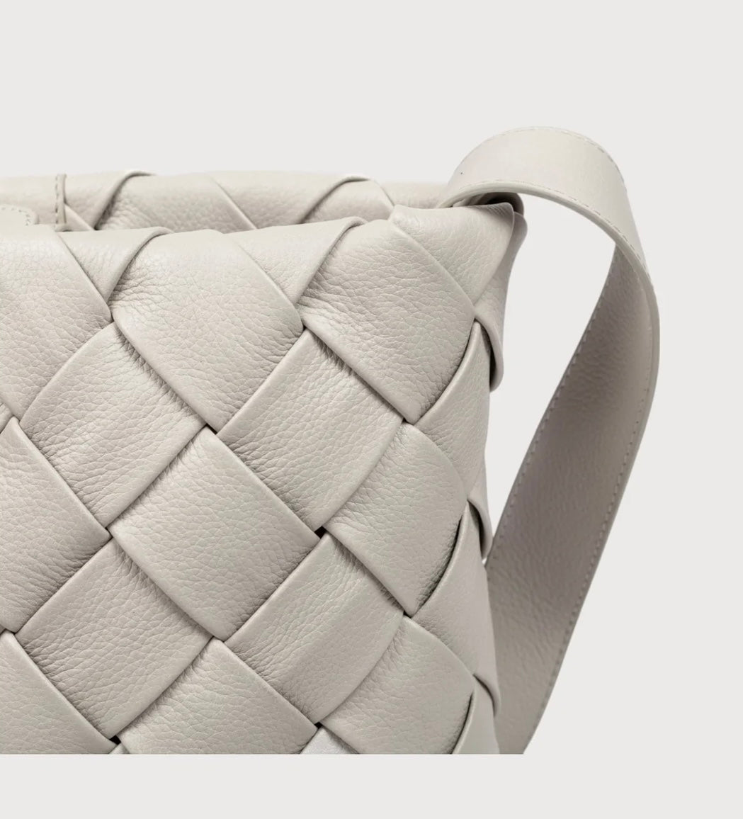 Alēo soft pebble leather square shoulder bag