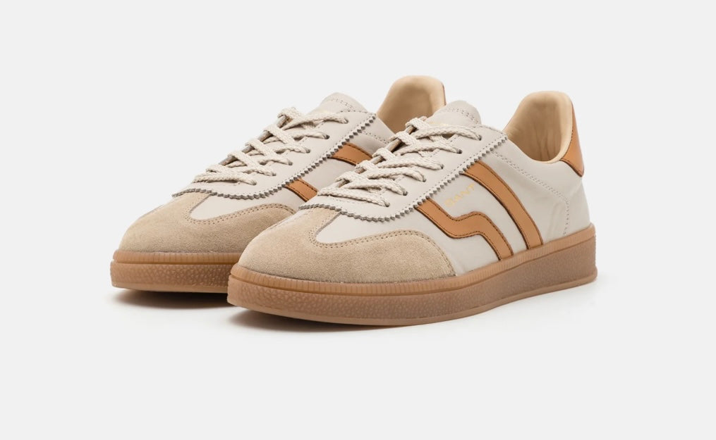 Gant beige and tan retro sneaker