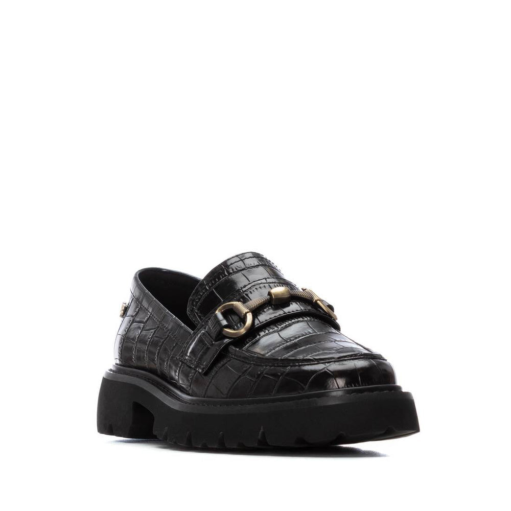 Carmela black leather moccasins
