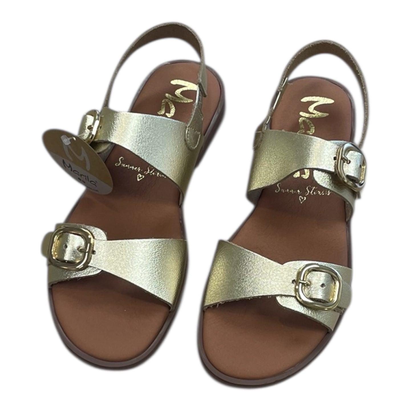 Marila gold leather sandals