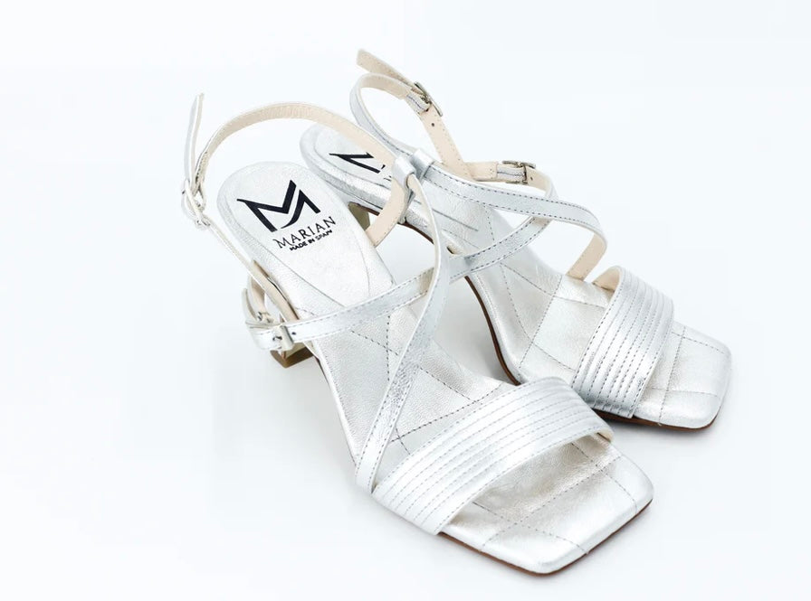 Marian silver leather sandals