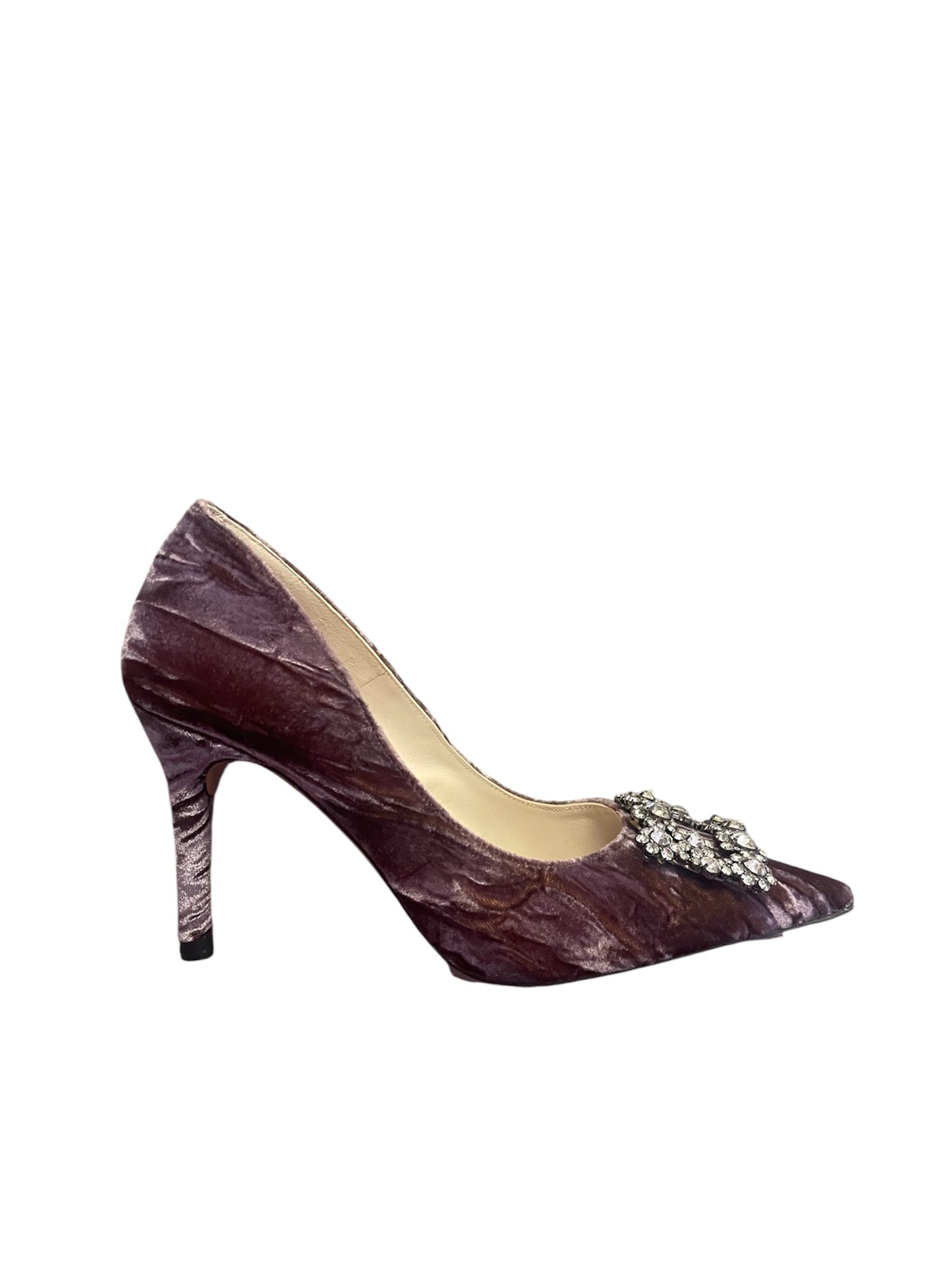 Lodi purple velvet shoes