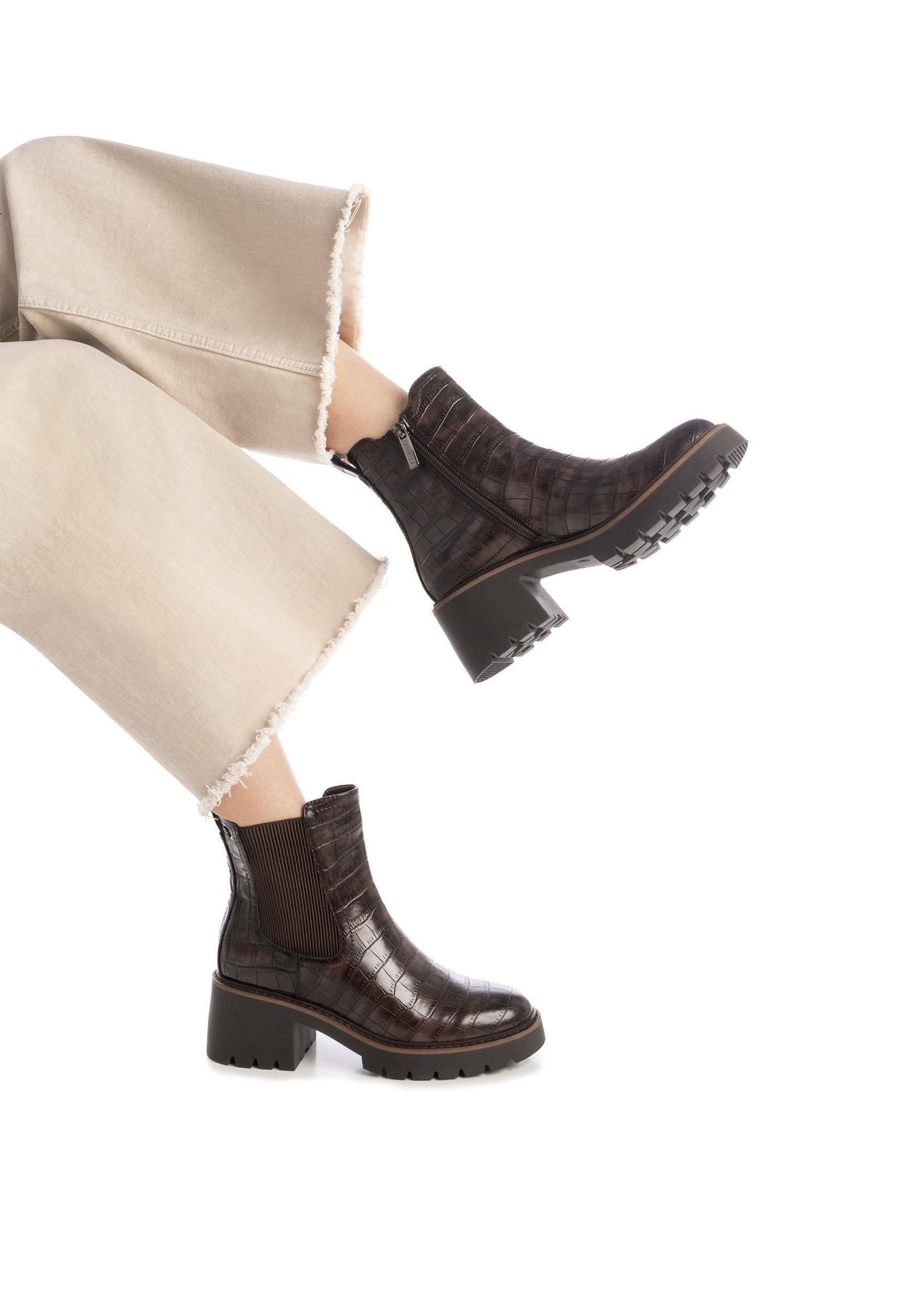 Carmela brown leather chelsea ankle boot