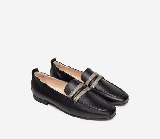 Nerogiardini black leather loafers