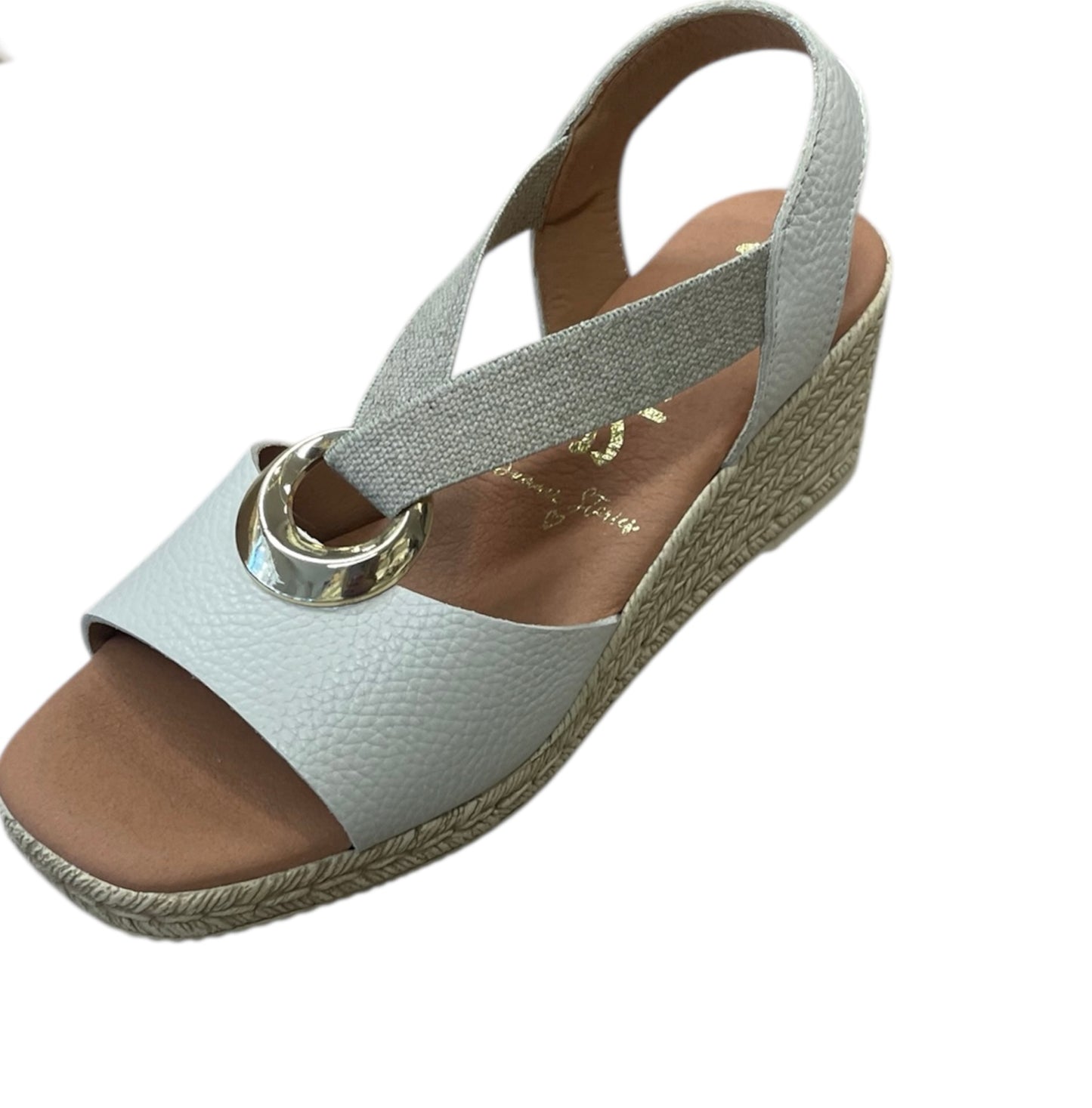 Marila white and beige wedge sandals