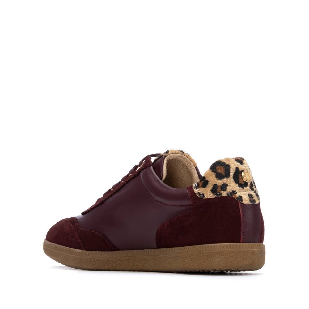 Carmela burgundy suede and leather sneakers