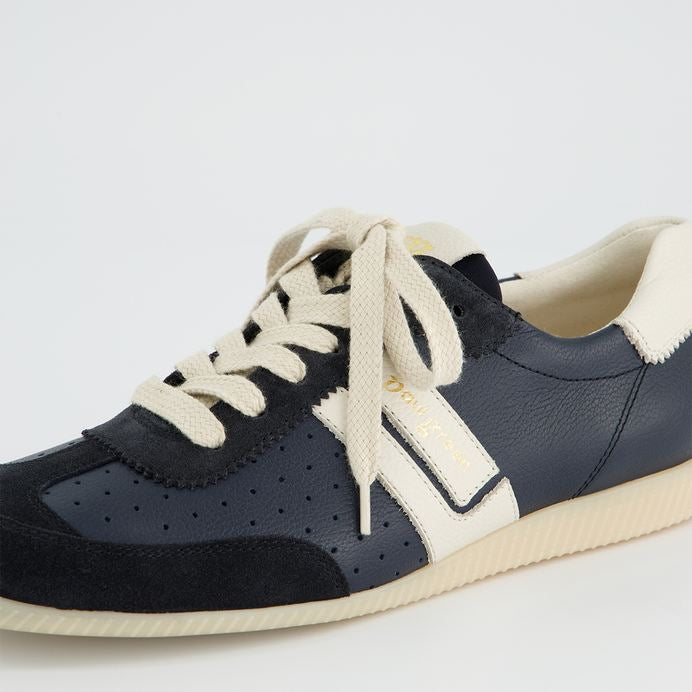 Paul Green navy leather and suede sneakers