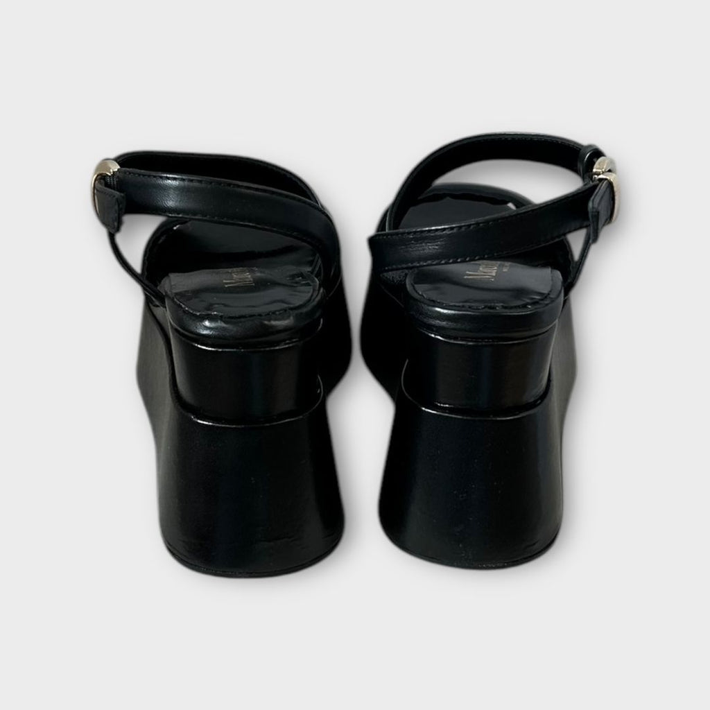 Marco Moreo black leather platform sandals