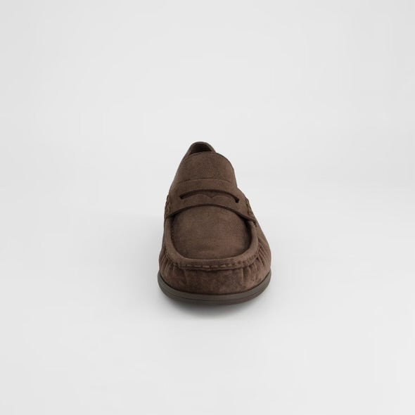 Paul green suede leather chocolate brown mocca loafer