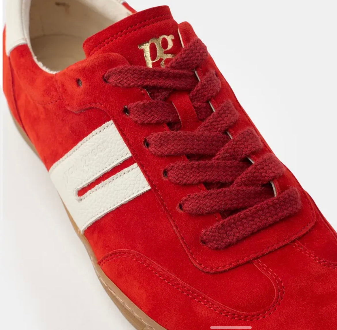 Paul green red suede leather sneakers