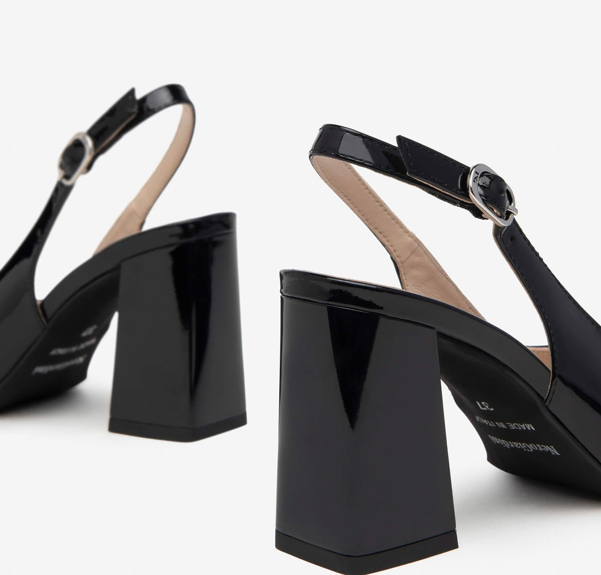 Nerogiardini black patent leather pumps