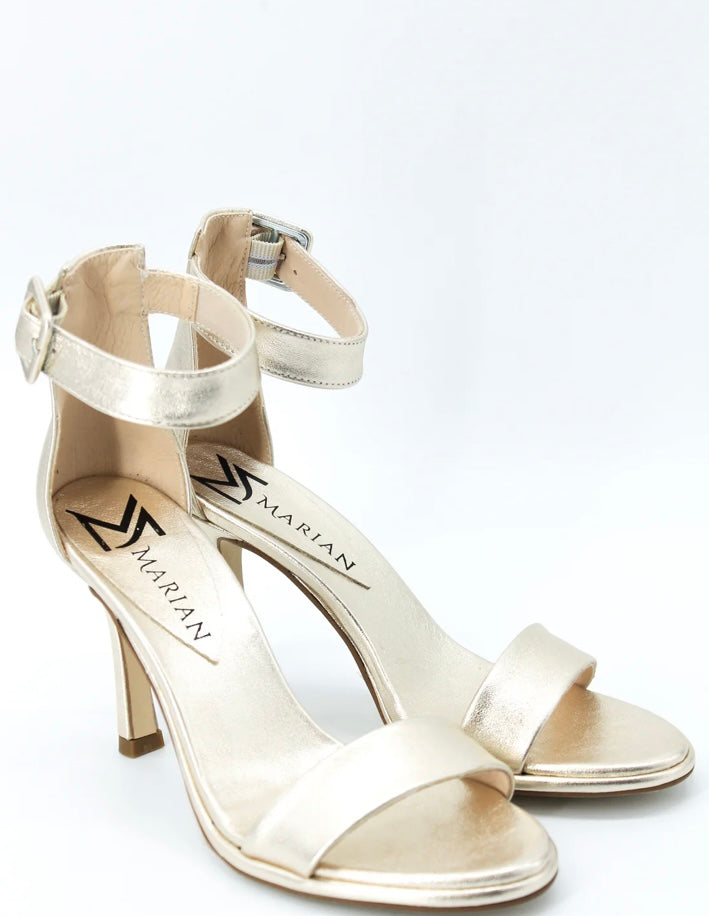 Marian gold leather high heel sandals